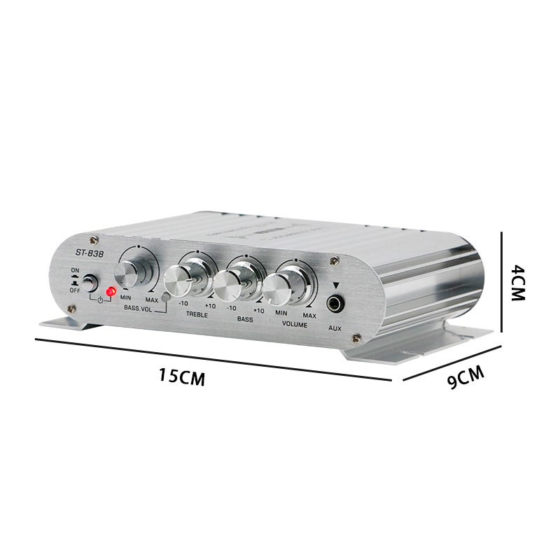 مضخم صوت صغير جديد متعدد الوظائف للمنزل والسيارة 12 فولت - Image 3